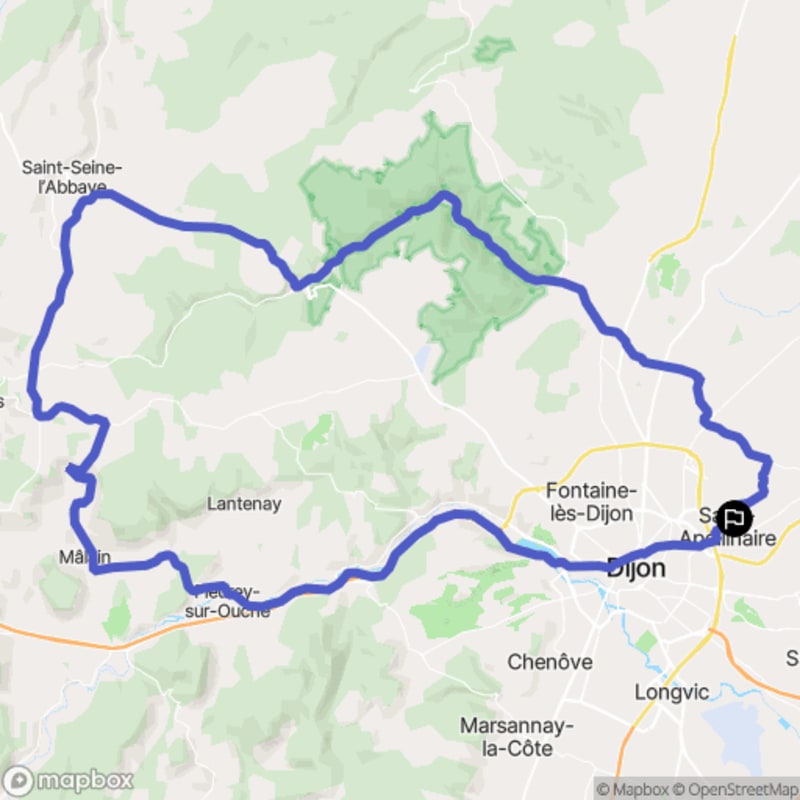 Balade Vélo Route du val Suzon et Vallée de l'Ouche - Saint-Apollinaire