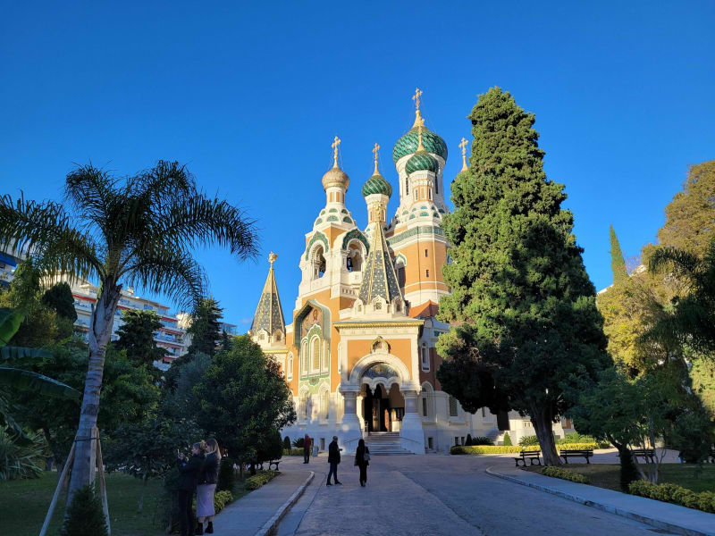Balade à vélo de l'église Russe aux collines de la Lanterne à Nice - Nice