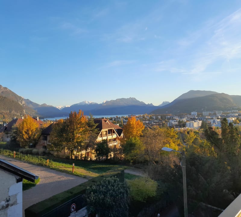 Le Thiou et le Fier avec vue sur le lac depuis Annecy-le-Vieux - Annecy
