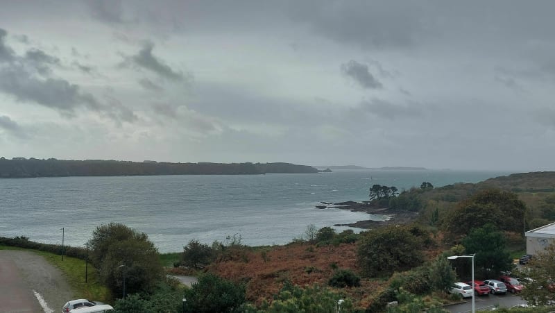 Balade sur route entre ville et campagne à Brest - Plouzané