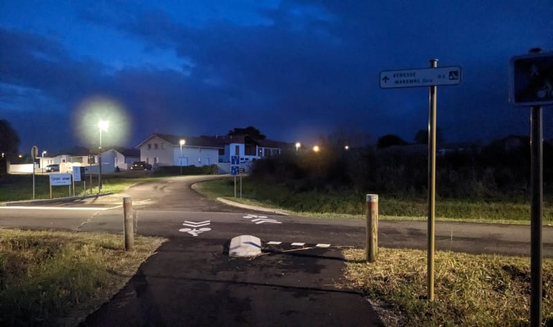 Benesse-Maremne / Tarnos par les pistes cyclables et chemins - Bénesse-Maremne
