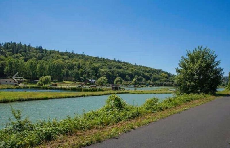 Balade en vélo sur la véloroute du lin entre Colleville et Valmont - Colleville