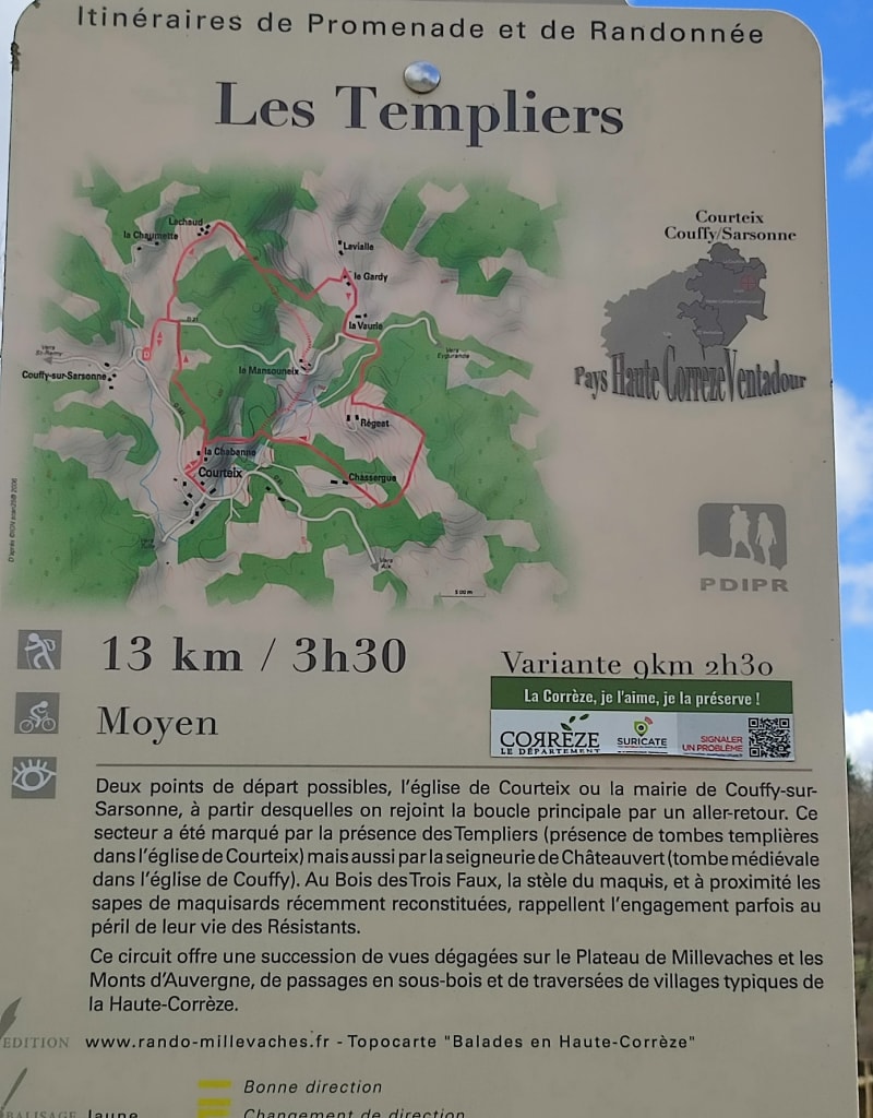 Randonnée : Les templiers - Courteix