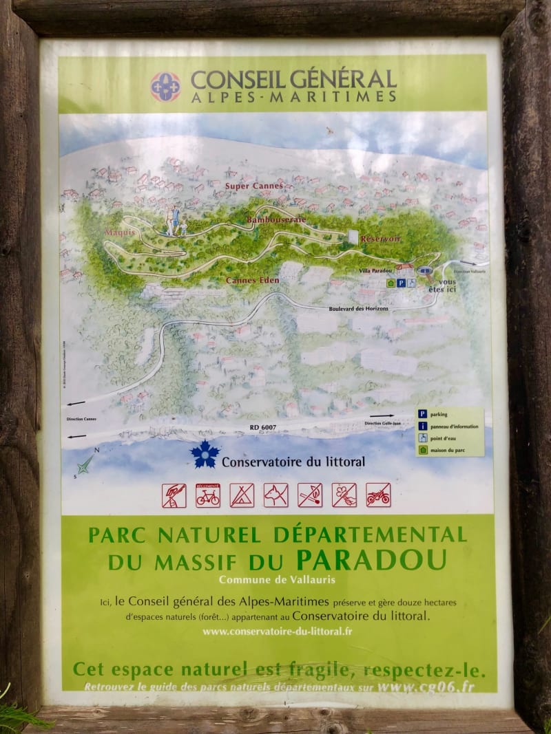 Parc du Paradou et vue panoramique du Cap d’Antibes à Cannes - Vallauris