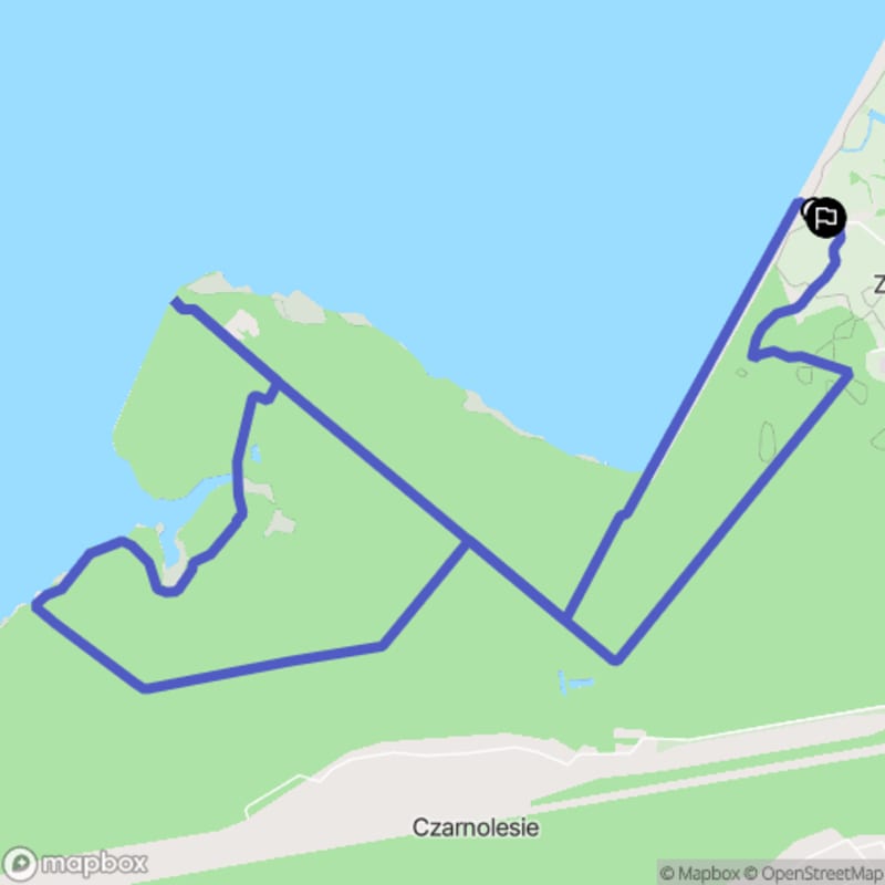 Ścieżka wzdłuż rzeki z poziomem trudności średnim - 11,9 km, Zabrzeg jako punkt wyjścia. - Zabrzeg