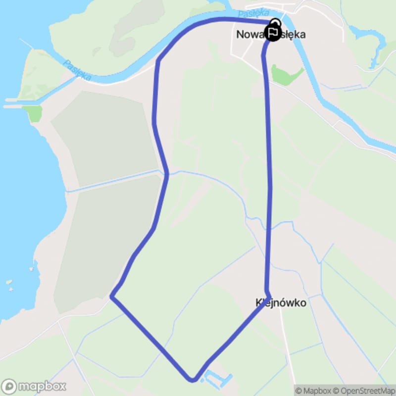 Łatwa, 6.1km dystansowy spacer z Nowej Pasłęki - Nowa Pasłęka