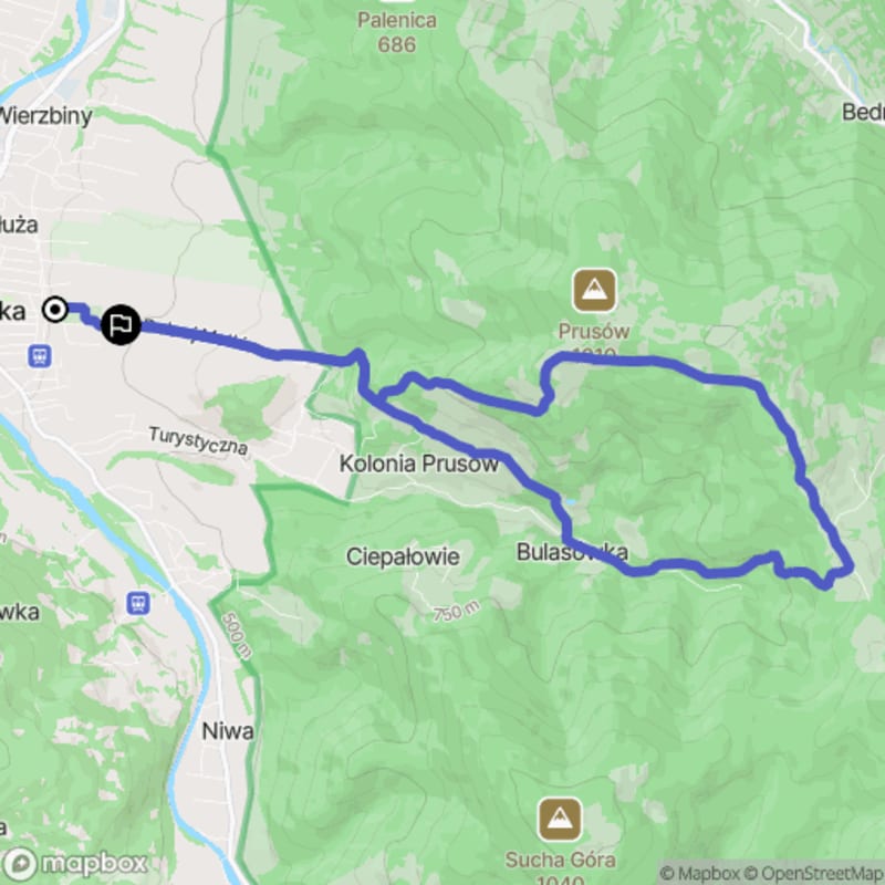Trudna wspinaczka po górze - 13,2 km od Milówki - Milówka