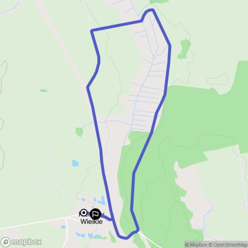 Łatwa, 5,7km dystansowa wędrówka turystyczna z miejscowości Kiertyny Wielkie - Kiertyny Wielkie