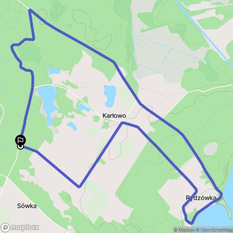 Ścieżka w Karłowie o długości 9,1 km z poziomem trudności umiarkowanym - Karłowo