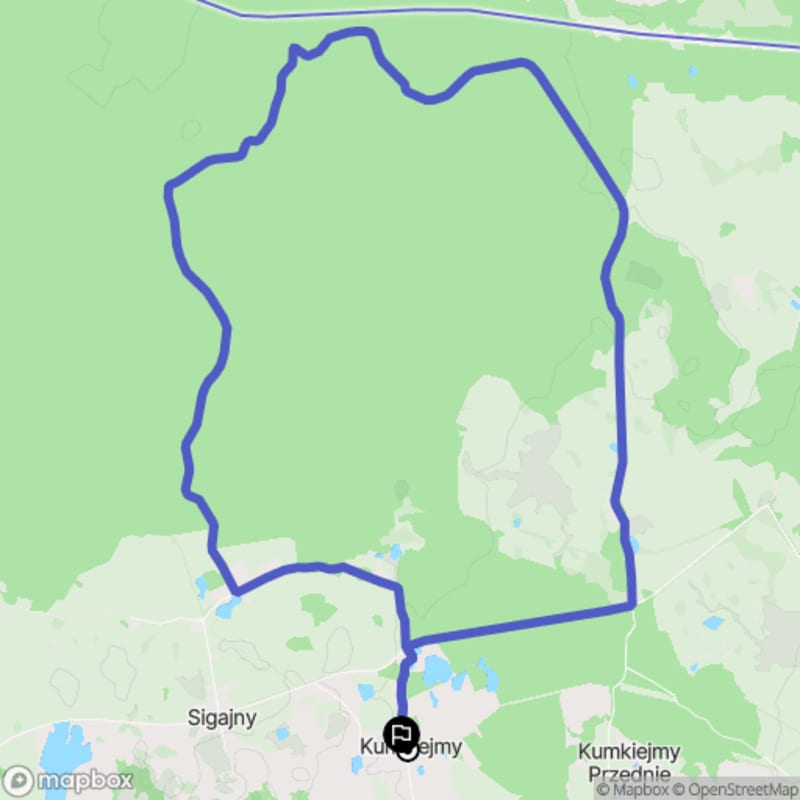 Ścieżka wzdłuż rzeki Kumkiejmy - 13 km, poziom trudności średni - Kumkiejmy