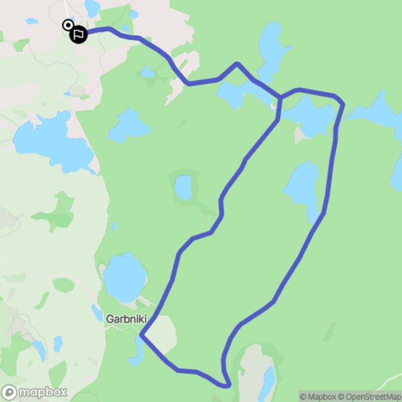 Ścieżka w Kiwajnach o dystansie 9,9 km i poziomie trudności średnim - Kiwajny