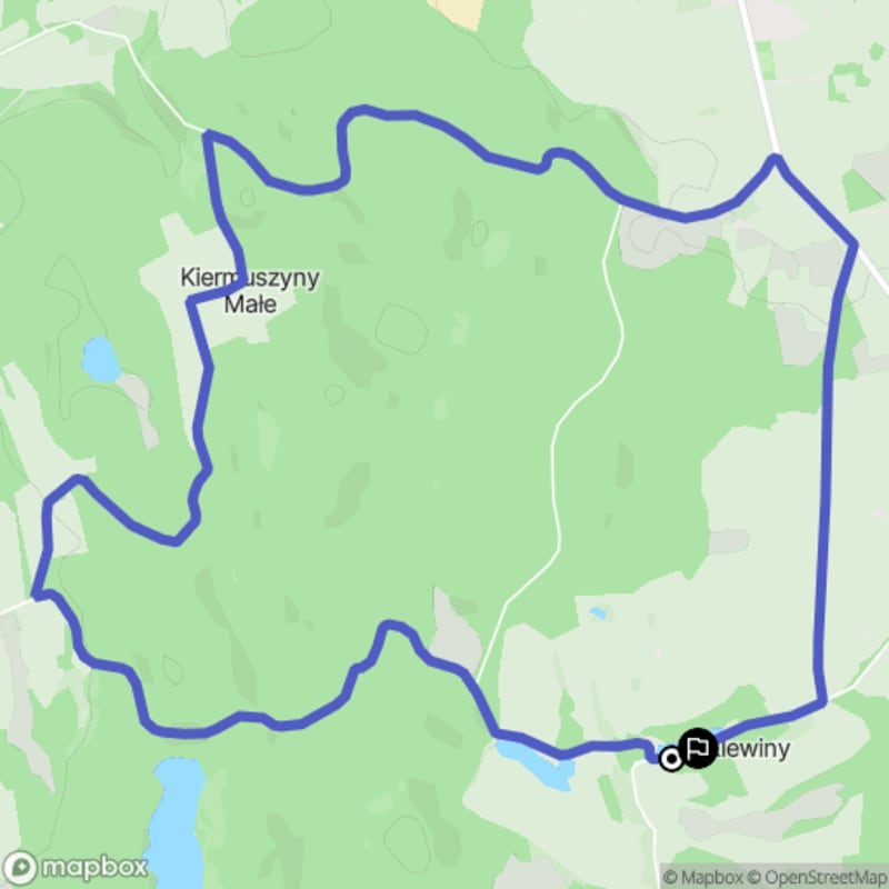Ścieżka w środku natury - spacer z Klewinów przez las o długości 9,8 km z poziomymi różnicami wysokości o stopniowości średniej trudności - Klewiny
