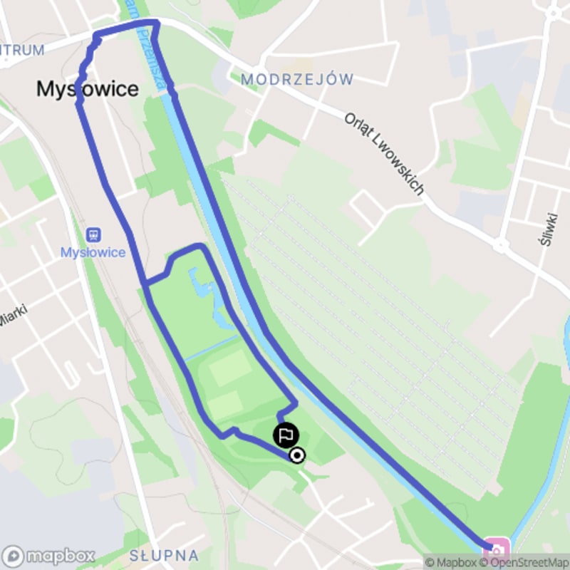 Łatwa, 7.1 km dystansowa przechadzka w Mysłowicach - Mysłowice