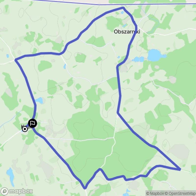 Ścieżka w Krukach o długości 8,7 km z poziomem trudności umiarkowanym - Kruki