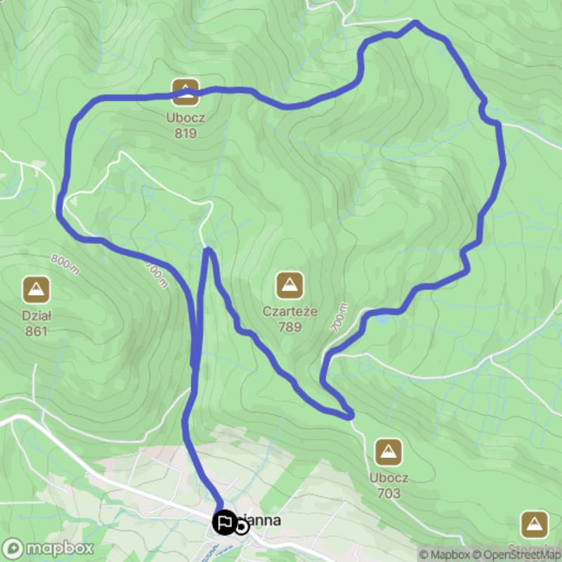 Spacer w Kamiannie o dystansie 10,7 km z trudnością średnią - Kamianna