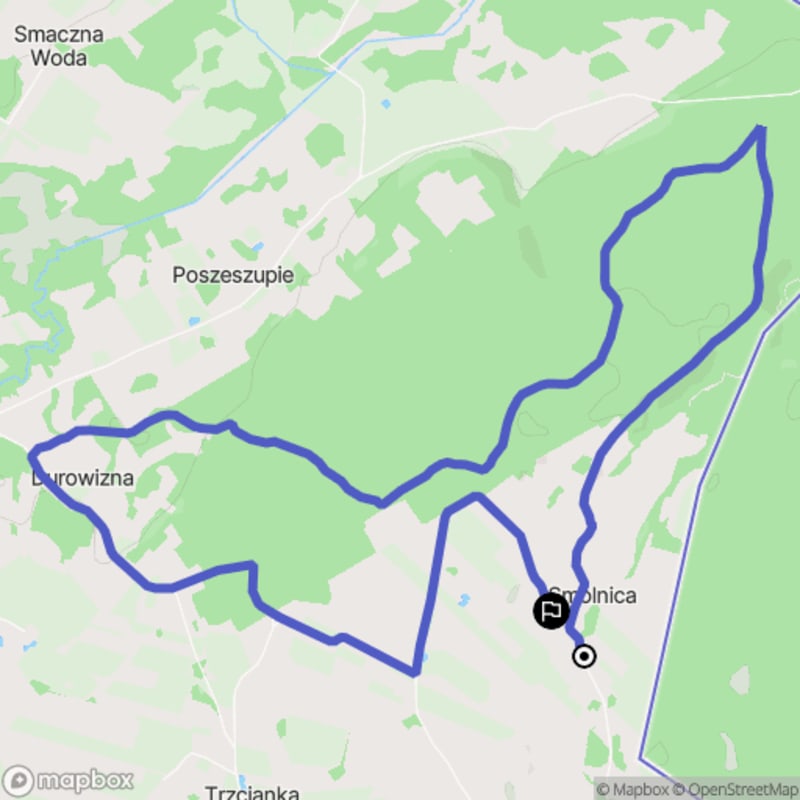 Średni poziom trudności, trasa wzdłuż rzeki z widokiem na okolicę - spacer od Smolnica o długości 11,4 km. - Smolnica
