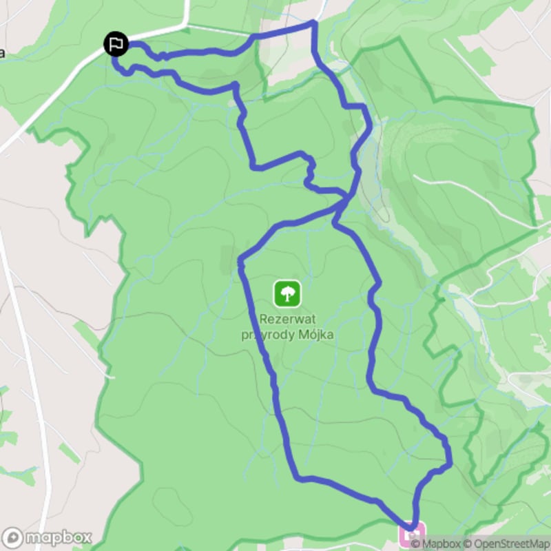 Ścieżką przez las Kąkolówki na poziomym terenie o dystansie 6,8 km z trudnością średnią. - Kąkolówka