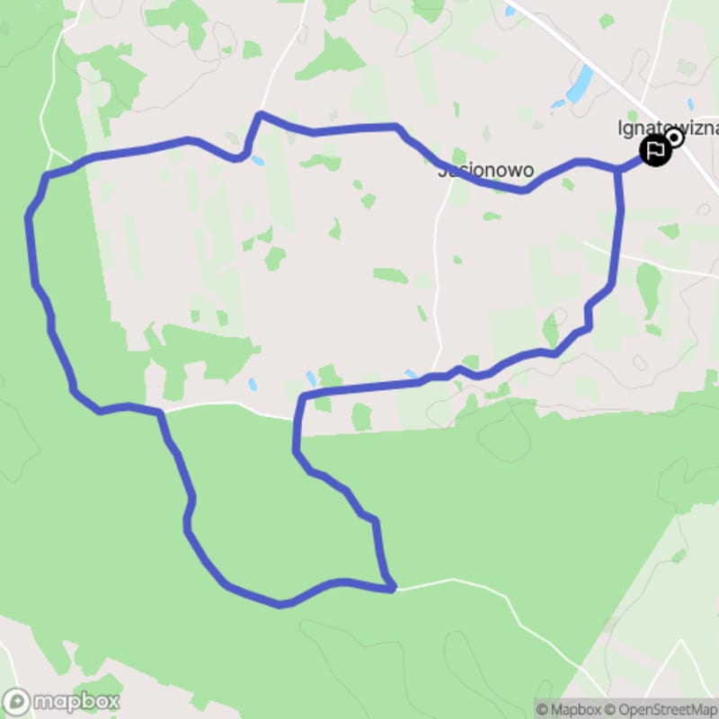 Ścieżka wzdłuż rzeki z poziomem trudności średnim - trasa turystyczna rozpoczynająca się w Ignatowiznie, długość 8.9 km. - Ignatowizna