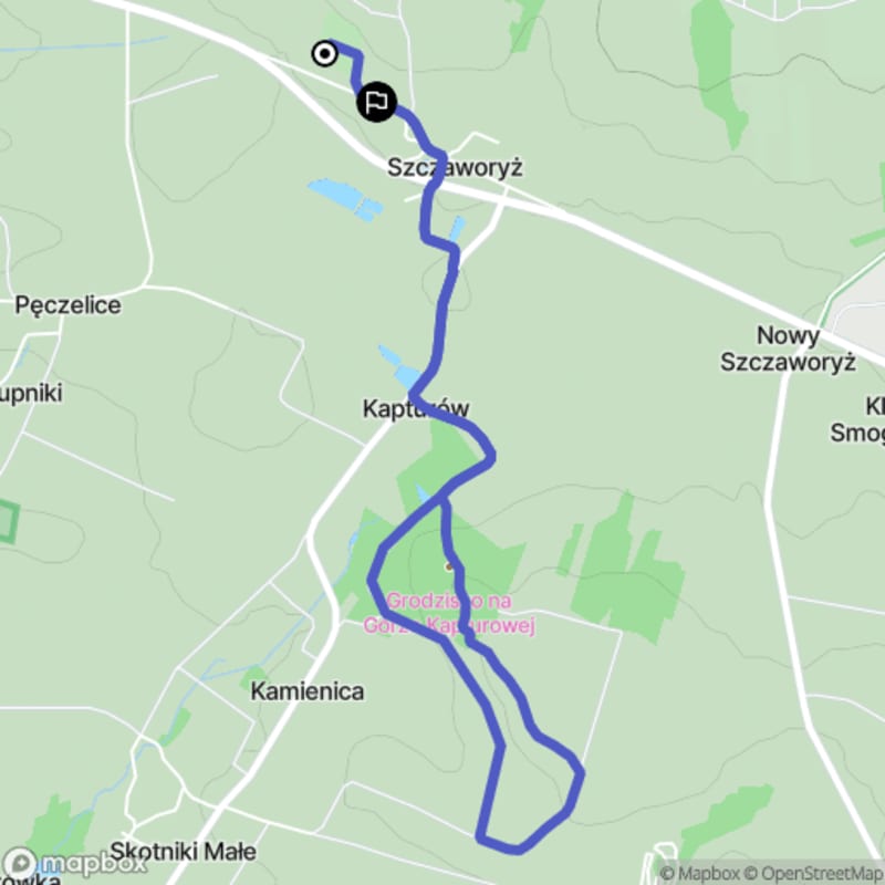 Łatwa, 5.7km dystansowy spacer z Pęczelic w Polsce - Pęczelice