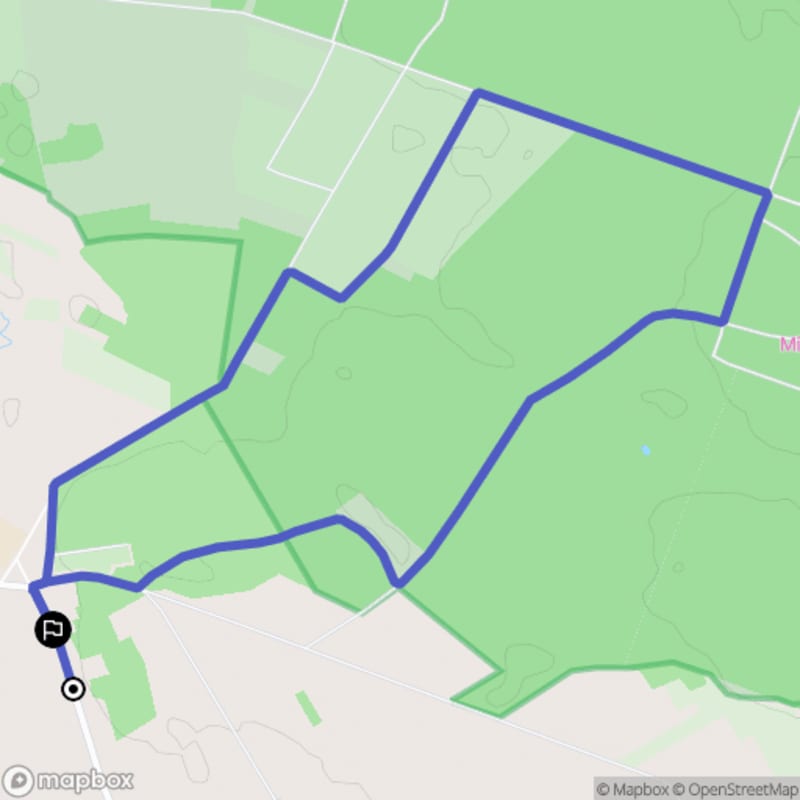 Łatwa, 7.2 km trasa turystyczna rozpoczynająca się w Ruskowie - Rusków