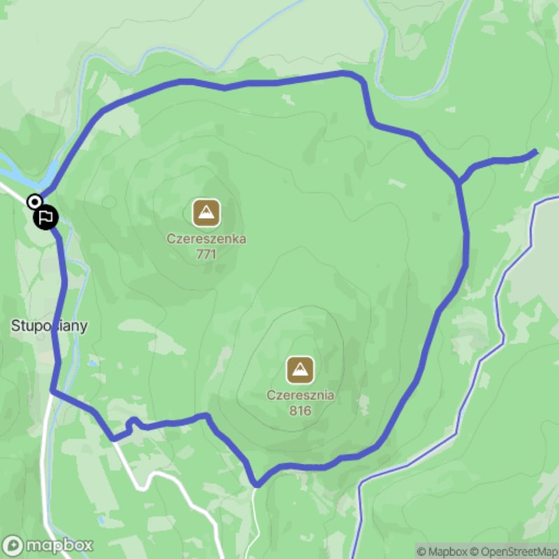 Średnio trudna, 9.6 km dystansowa przechadzka - polskie miejsce do spacerowania - Procisne