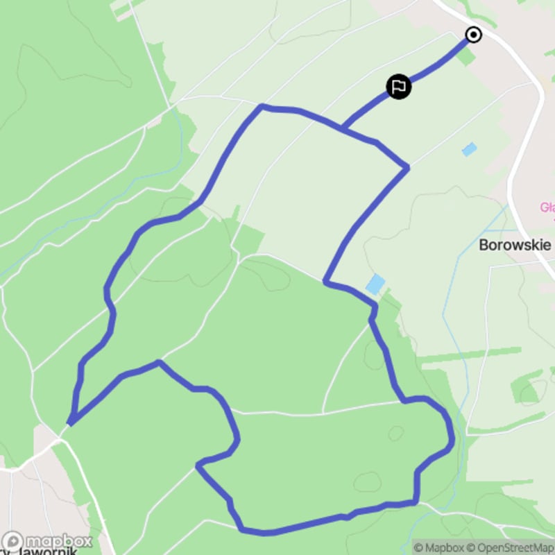 Łatwa, 6.1 km dystans rajdu turystycznego w Jaźwinach \/ (łatwy, 6.1 km dystans marszu w Jaźwinach) - Jaźwiny