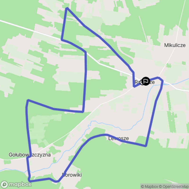 Ścieżka wzdłuż rzeki z poziomem trudności średnim - trasa turystyczna rozpoczynająca się w Rogaczach, długość 11.8 km - Rogacze