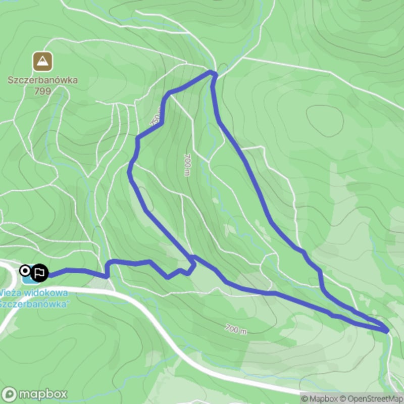 Łatwa, 4.1 km trasa turystyczna rozpoczynająca się w Maniówie.\n - Maniów