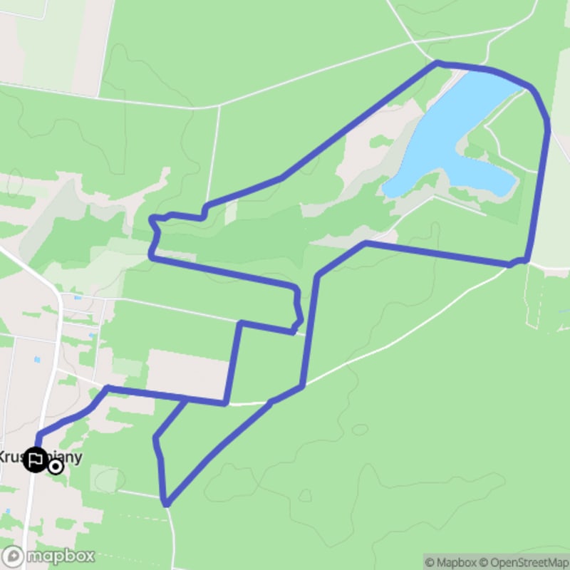 Ścieżka w Kruszynianach - 9,8 km, poziom trudności średni - Kruszyniany