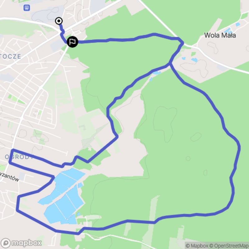 Ścieżka średnio trudna, 13,7 km długa, Biłgoraj - spacer - Biłgoraj