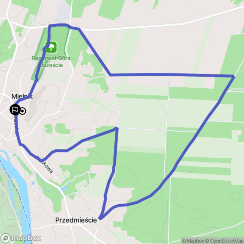 Ścieżka średnio trudna o długości 8,3 km w Mielniku \/ - Mielnik