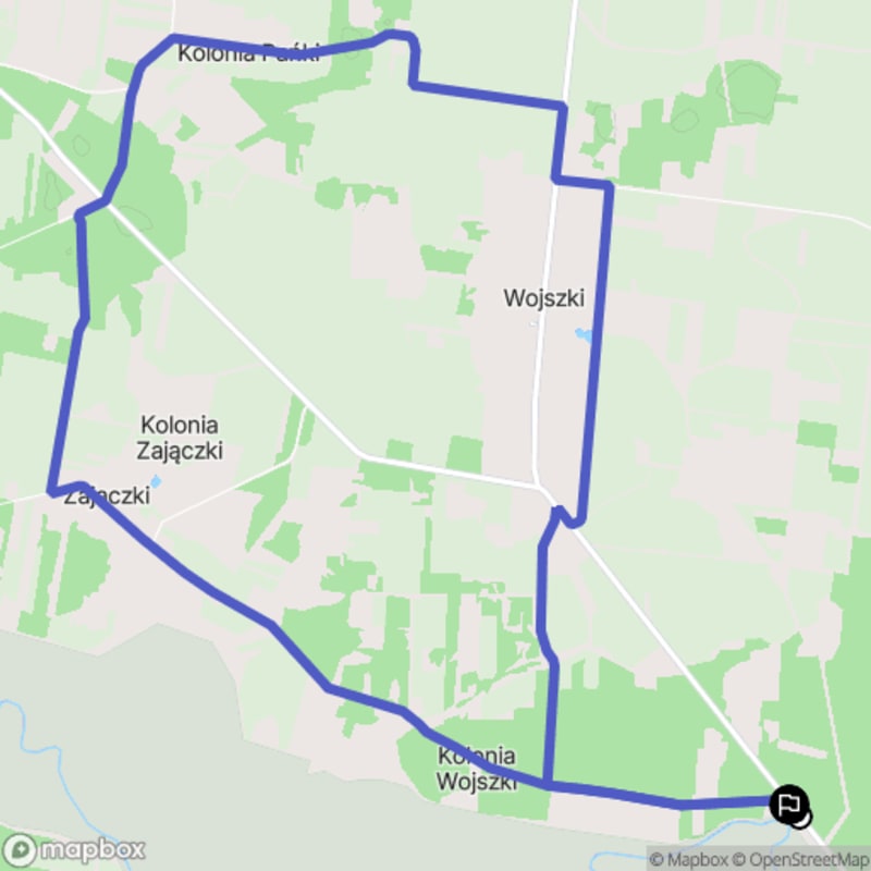 Ścieżka wzdłuż rzeki z poziomem trudności średnim - 13,0 km (Wojszki) - Wojszki
