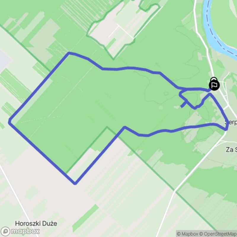 Ścieżka wzdłuż rzeki z poziomem trudności średnim - 9,8 km (Serpelice) - Serpelice