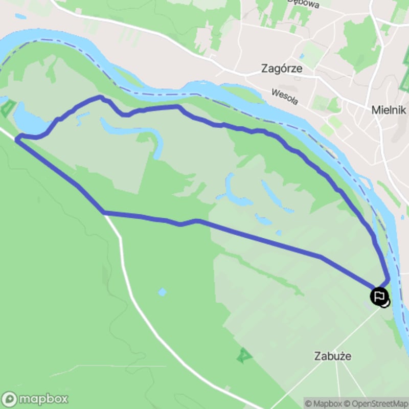 Ścieżka w Zabuży o dystansie 8,1 km i poziomie trudności średnim - Zabuże
