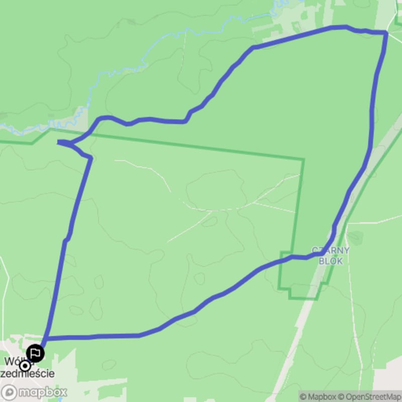Średnio trudna, 10,3km dystansowa przechadzka z Wólki Przedmieścia - Wólka-Przedmieście