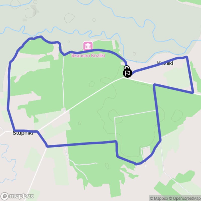 Łatwa, 6,2km dystansowa wędrówka turystyczna z miejscowości Koźliki - Koźliki