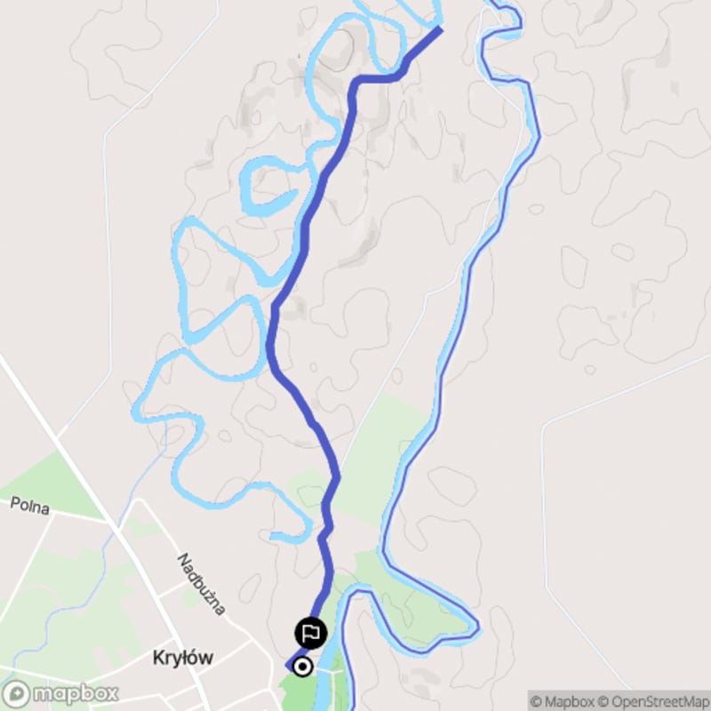 Łatwa, 5km szlak turystyczny rozpoczynający się w Kryłowie - Kryłów