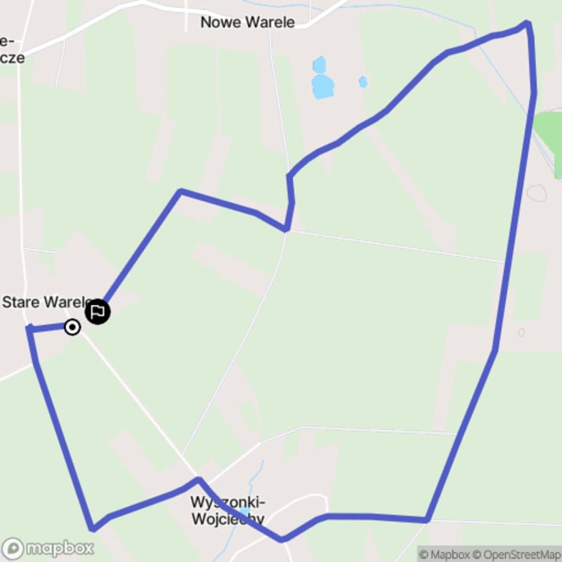 Spacer z łatwą trudnością od Starych Warzeli - 7,3 km - Stare Warele