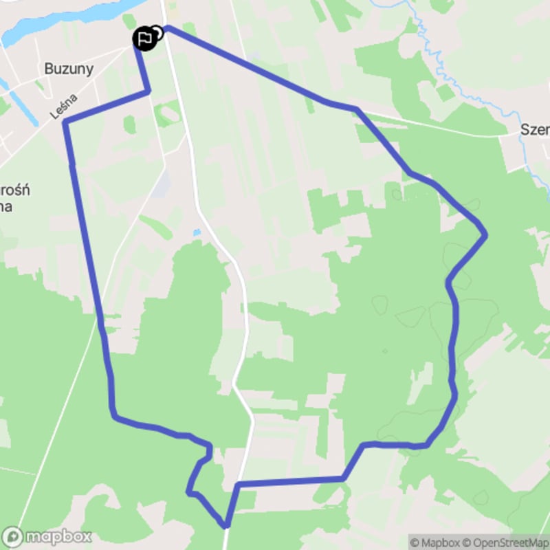 Ścieżka średnio trudna, 9,9 km długa z Turośni Kościelnej - Turośń Kościelna