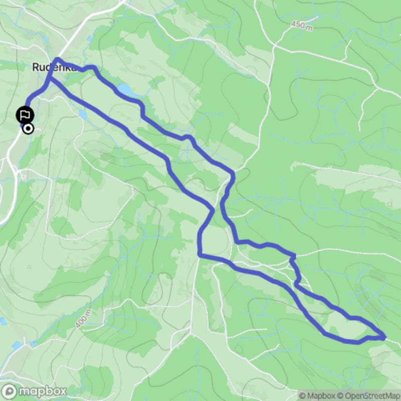 Łatwa, 4,3km trasa turystyczna w Rudence - tytuł w polskim języku - Rudenka
