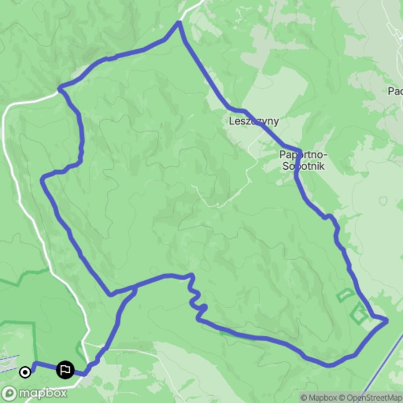 Przeciwstawne szczyty - trudna wspinaczka po górach z Arłamowa, dystans 21.7 km - Arłamów