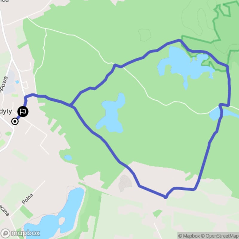 Łatwa, 7,8km dystansowa przechadzka po Małdytach - Małdyty