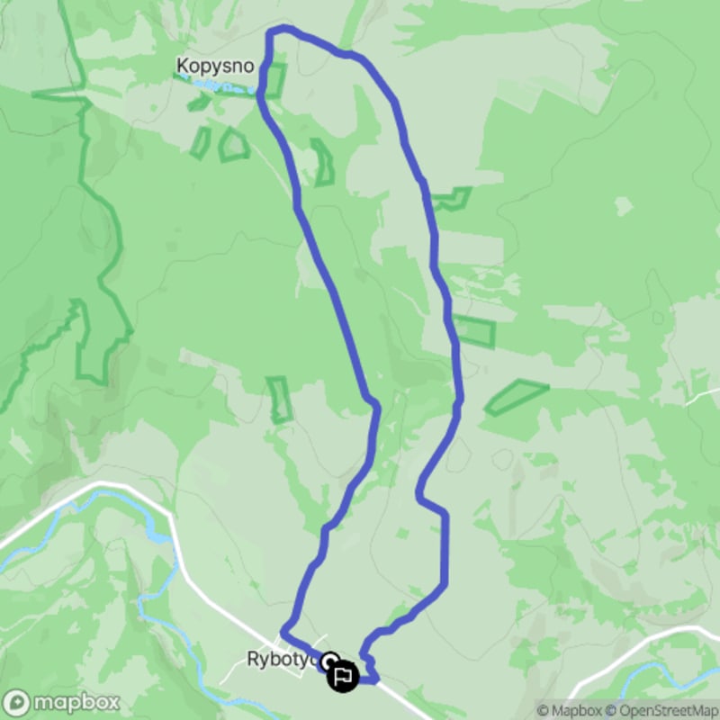 Ścieżka wzdłuż rzeki z poziomem trudności średnim - 8,3 km, Rybotycze - Rybotycze