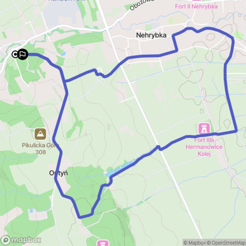 Ścieżka w Pikulicach o długości 7,9 km z poziomem trudności umiarkowanym - Pikulice