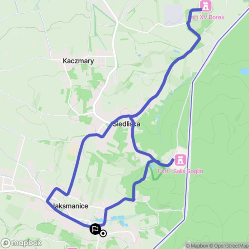 Łatwa, 7.6km dystansowa wędrówka turystyczna z miejscowości Jaksmanice - Jaksmanice