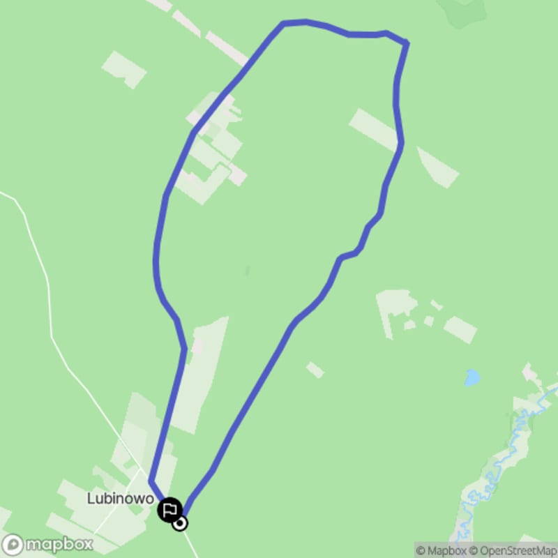 Łatwa wędrówka z Lubinowa na dystansie 6,7 km o poziomie łatwości.\n - Lubinowo