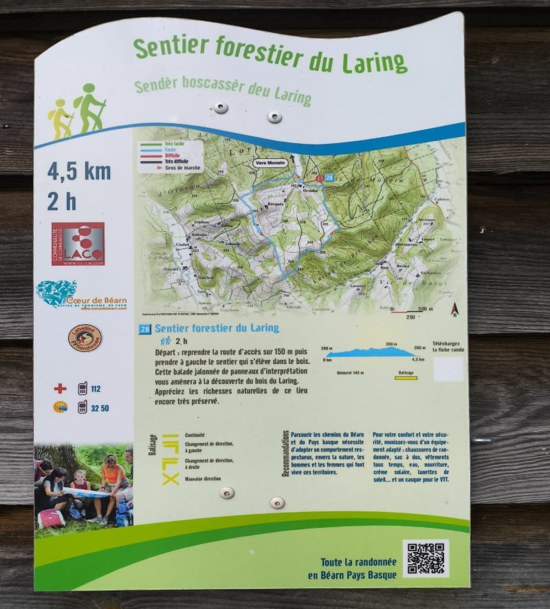 Sentier forestier du Laring - Monein
