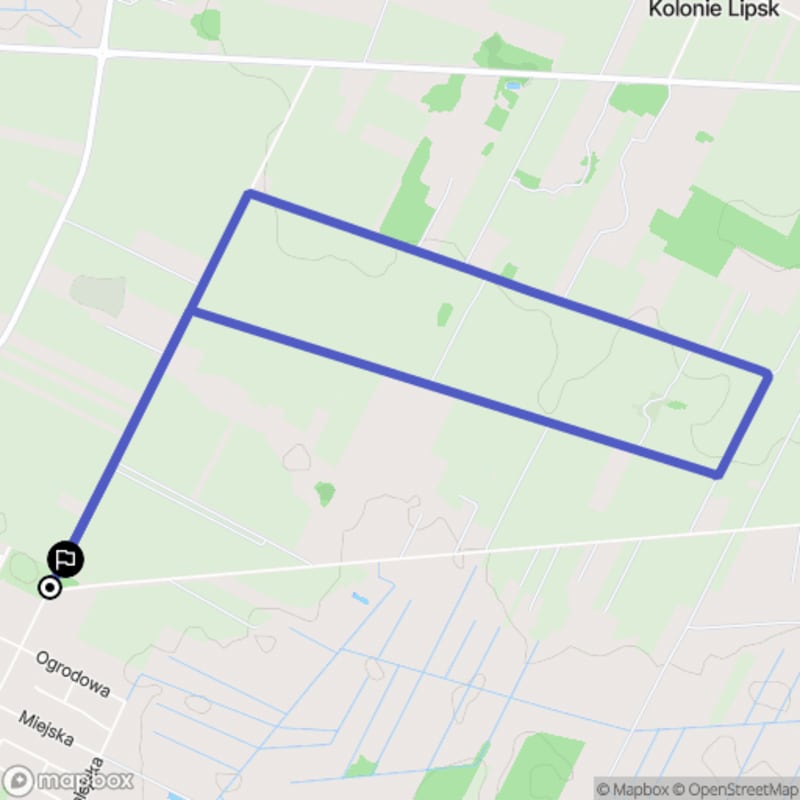 Łatwa, 6.5km dystans rajdu turystycznego w Lipsku \/ łatwa, sześć i pół kilometra szlaku turystycznego w Lipsku - Lipsk