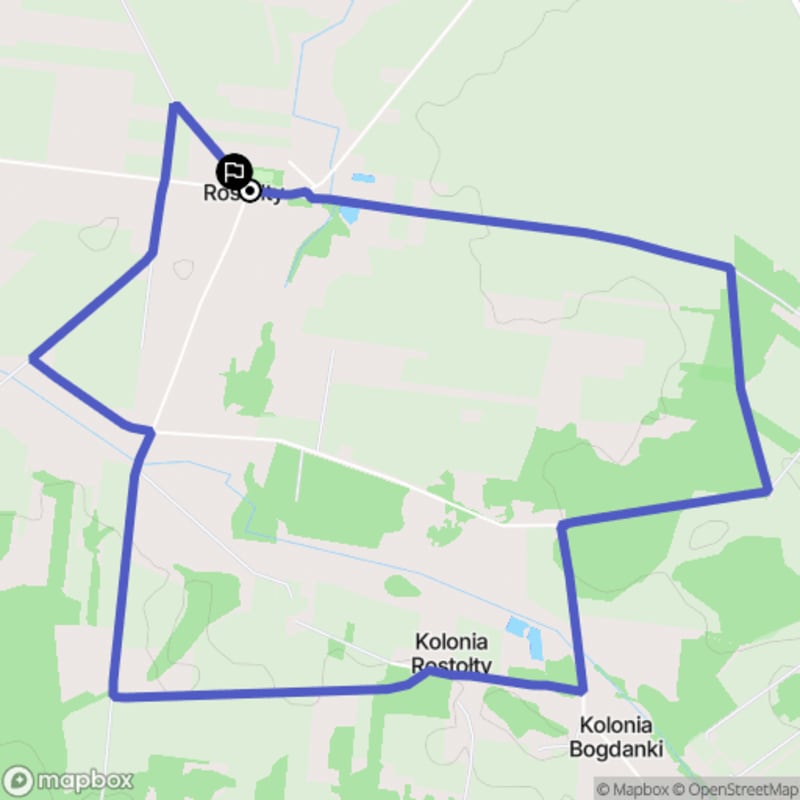 Spacer łatwy w Rostołtach o dystansie 7 km - Polska\n - Rostołty