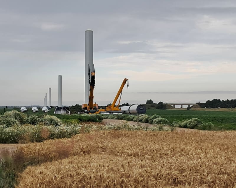 Nouveau chemin pour les sept éoliennes - Guillaucourt